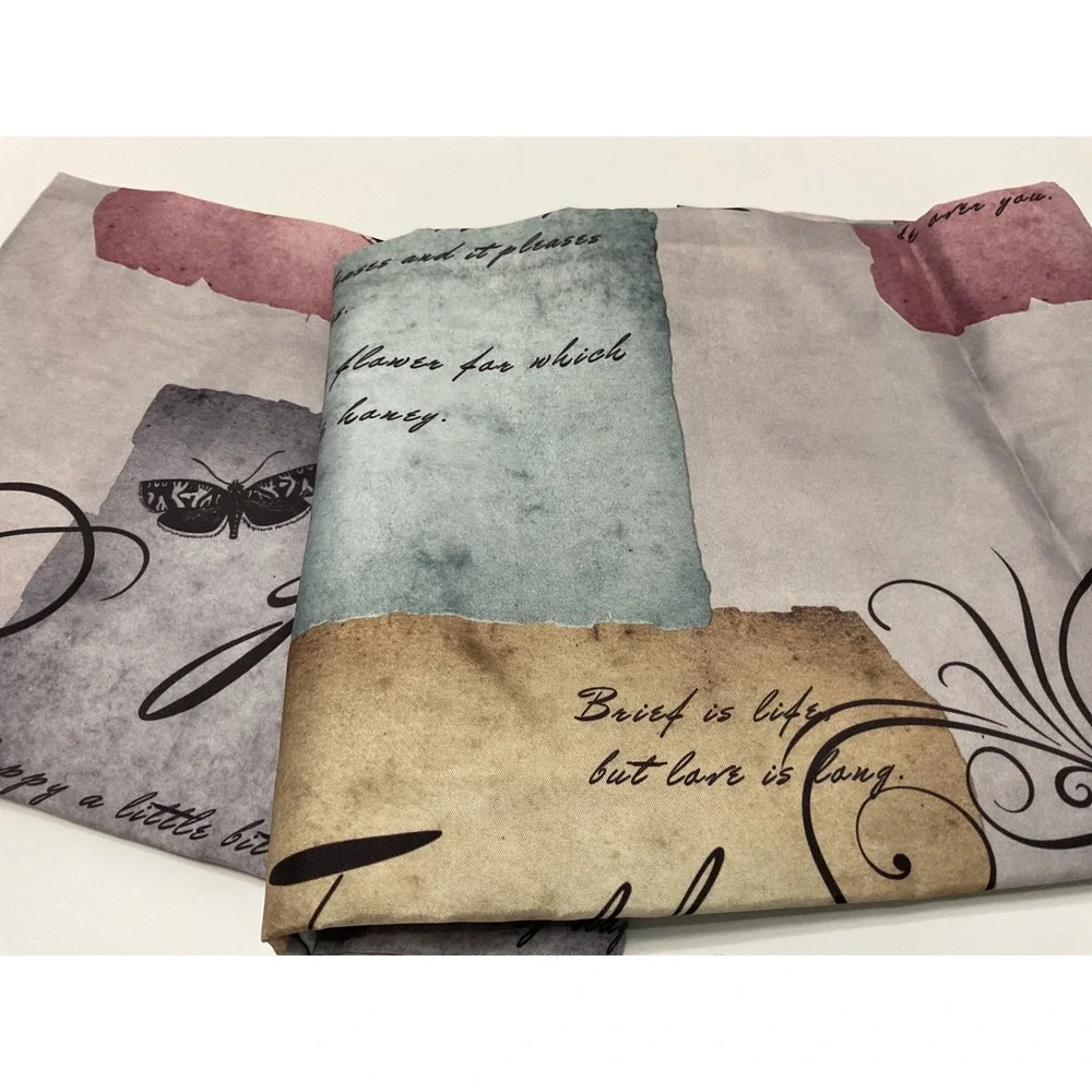 Gold Coast Inspirational Shower Curtain with Hooks Butterflies Quotes 0002TR